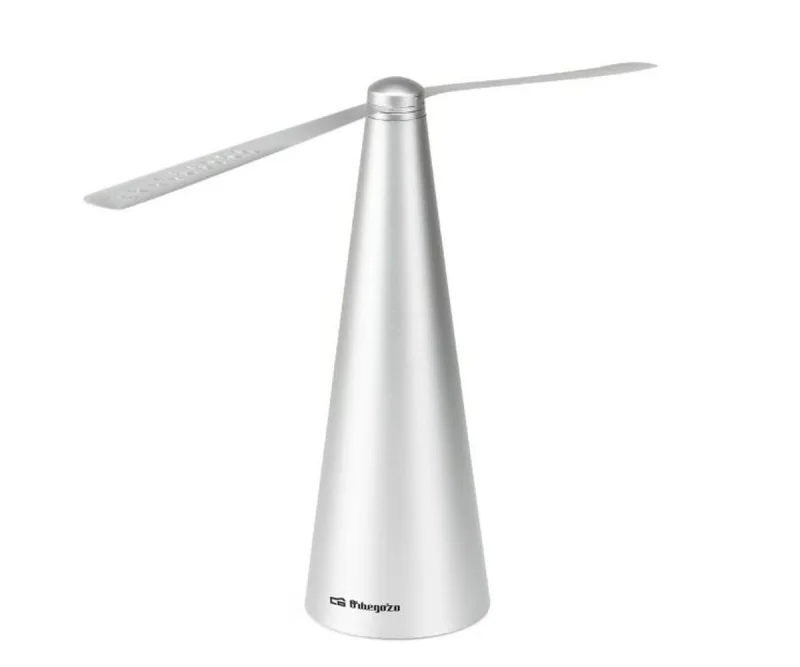 Orbegozo Ventilador Repelente de Moscas MQ 2000, Hélice Rotatoria, Tiras Reflectantes, Uso Interior y Exterior, Sin Olores ni Ruidos, Pilas 2xAA