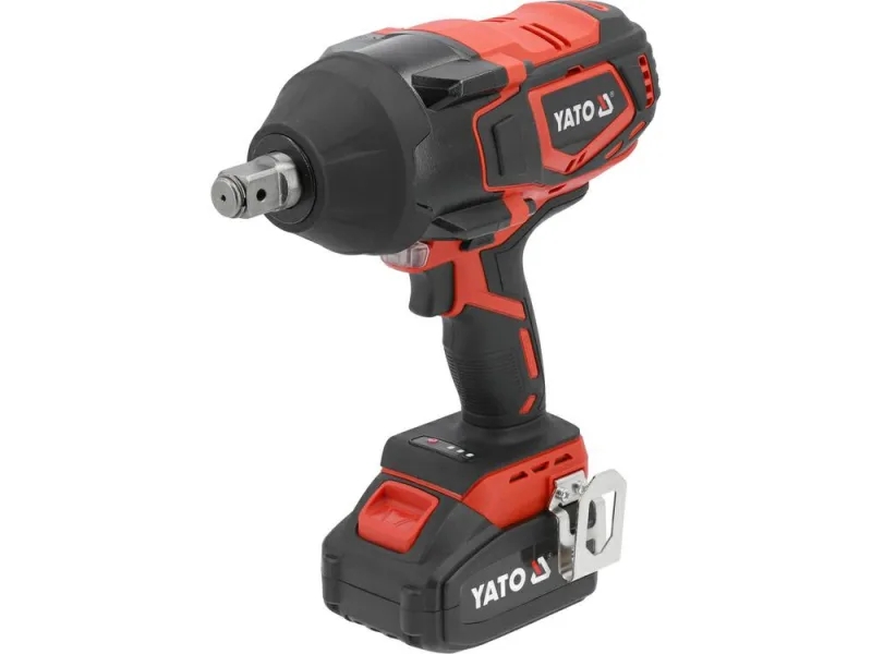 YATO, modelo YT-828075, Destornillador eléctrico y llave de impacto, ideal para montaje profesional y tareas de apriete, motor 18V, versátil y potente, uso intensivo