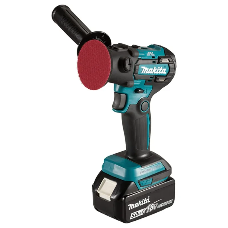 Makita Lijadora/pulidora sin escobillas DPV300RTJ de iones de litio LXT de 18 V con 2 baterías de 5.0 Ah y cargador suministrado en una funda Makpac