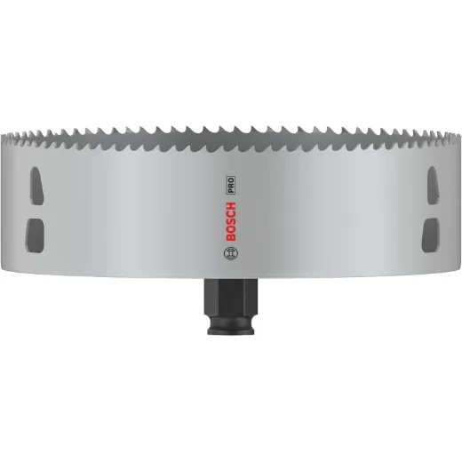 Bosch 1x Sierra de corona PRO Multi Material Power Change Plus (para Madera blanda, Cartón-yeso, Ø 168 mm, Professional Accesorios Taladro)