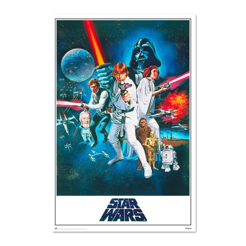 Grupo Erik Poster Star Wars La Guerra de las Galaxias - Poster La Guerra de las Galaxias - Laminas decorativas 61x91,5cm a todo color | Posters para pared ideal decoración habitación Star Wars regalos