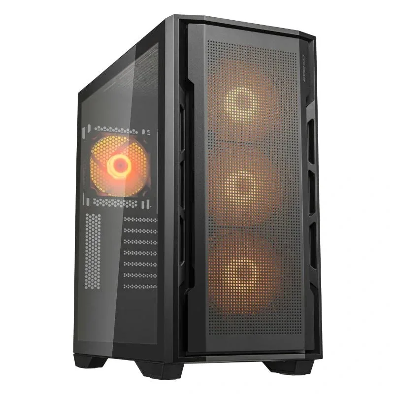 Cougar Uniface RGB Mid Tower - Carcasa Negra con 4 Ventiladores ARGB