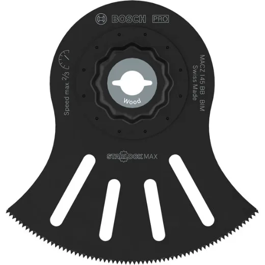 Bosch 1x Hoja multiherramienta PRO Multi Material MACZ 145 BB (para Parquet, Madera con clavos, Anchura 100 mm, Professional Accesorios Multiherramienta), Versión actual