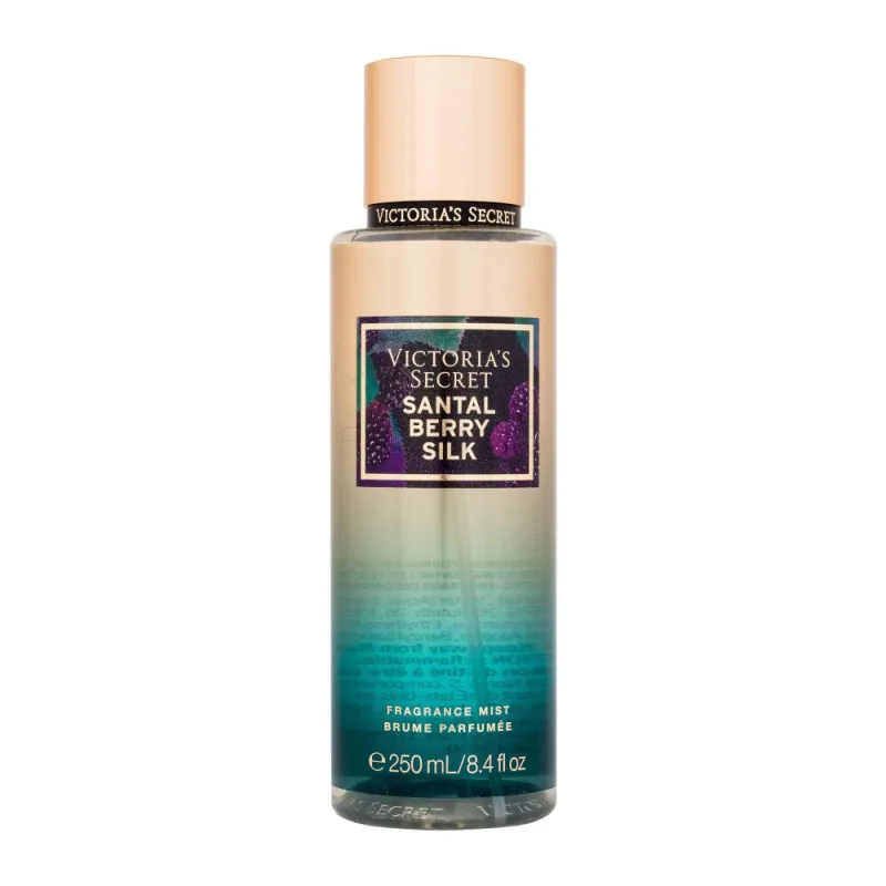Mist spray corporal Victoria's Secret Santal Berry Silk, fragancia dulce y sedosa, hidratación ligera, 250 ml, para piel suave y perfumada todo el día