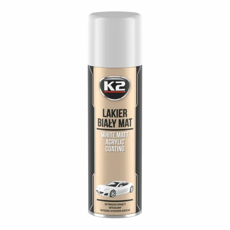 LAKIER BLANCO MAT Pintura acrílica blanca de secado rápido, 500 ml