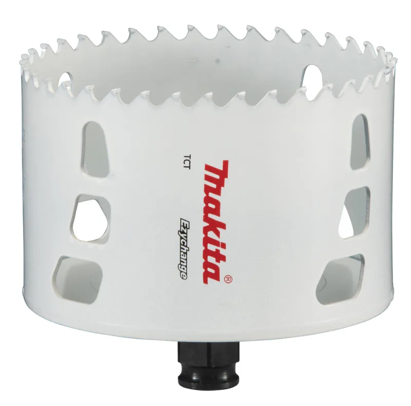 Sierra de Corona Makita E-06828 Ezychange, 102 mm, Cambio Rápido, Ideal para Perforaciones en Madera, Metal y Plástico, 1 Pieza