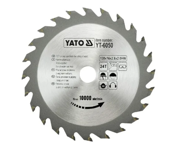 YATO, modelo YT-6050, Hoja de sierra circular, 1 pieza, ideal para cortes precisos en madera y metal, alta resistencia y durabilidad, herramienta profesional