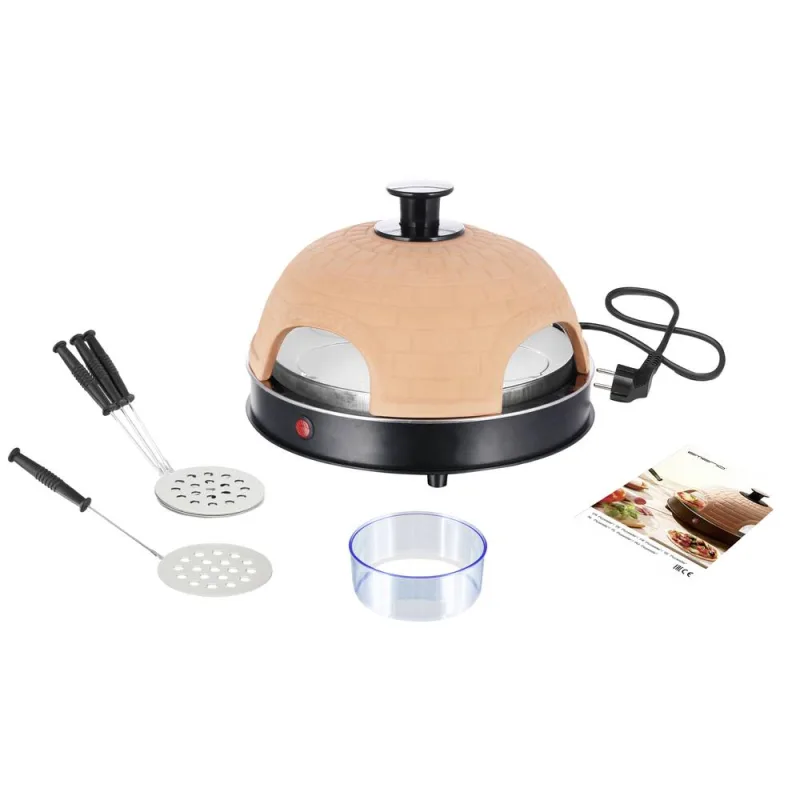 Emerio PO-115985 fabricante de pizza y hornos 4 Pizza(s) 900 W Negro, Naranja