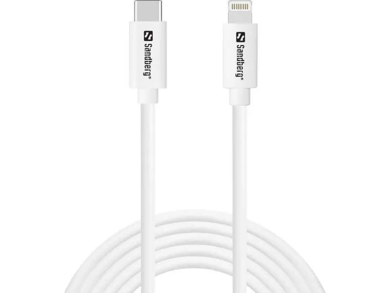 Sandberg USB-C PD to Lightning MFI, 2M Blanco