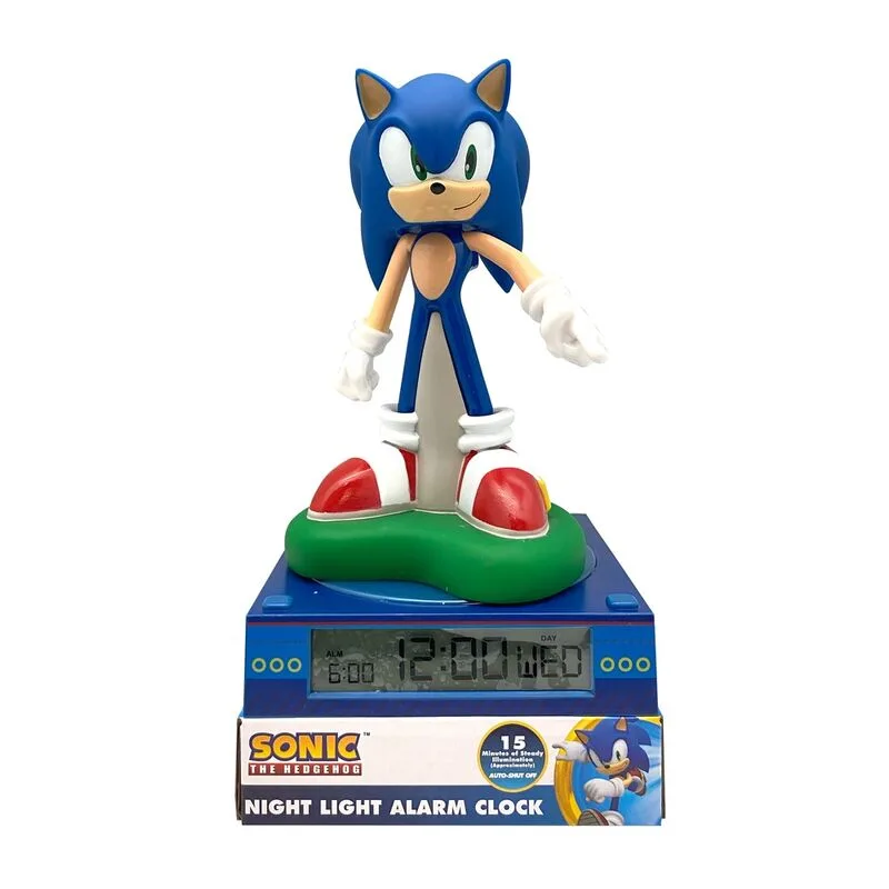 Kids Licensing - Lámpara Infantil 3D de Sonic, Luz Nocturna, Decoración Niño, Ideal para Regalo