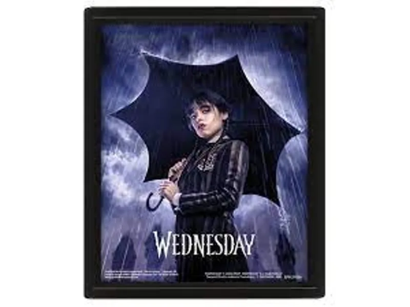 Póster 3D paraguas Miércoles Pyramid