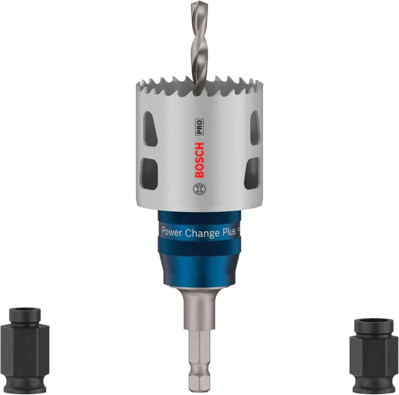 Bosch 5 x Pro Multi Material Power Change Plus - Juego de iniciación (para madera blanda, paneles de yeso, diámetro de 51 mm, taladro y destornillador)