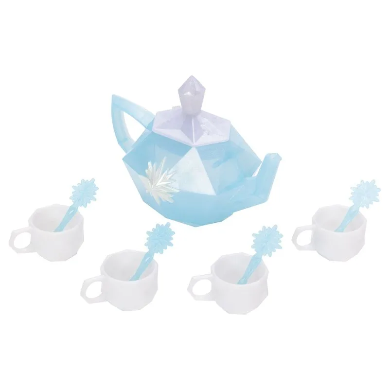 Disney Frozen Frozen Icy Magic Tea Set Juego de té Frozen con Tetera mágica de Hielo con Luces y Sonidos interactivos, Incluye Cuatro Tazas con cucharillas, Producto Oficial Jakks Pacific.
