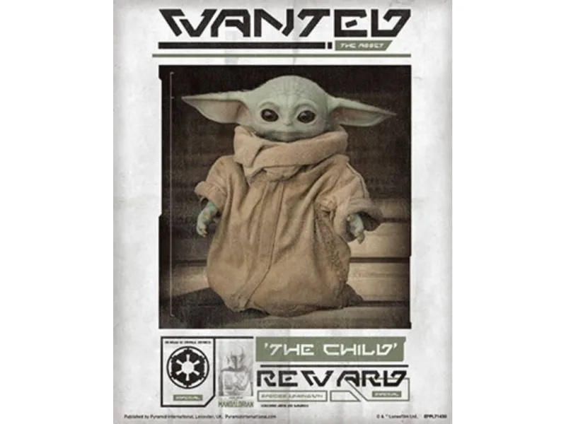 Pyramid Cuadro 3D Wanted The Child Mandalorian Star Wars