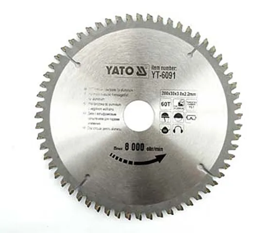 YATO, modelo YT-6093, Hoja de sierra circular de 21 cm, 1 pieza, ideal para cortes precisos en madera, metal y plástico, alta durabilidad, herramienta profesional
