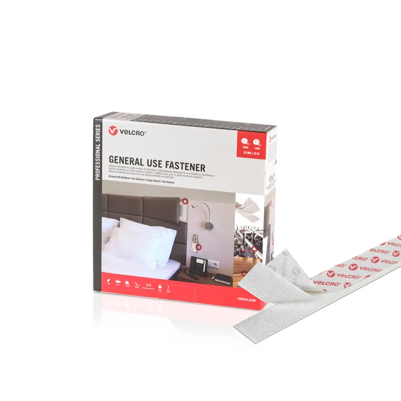 Velcro Cinta de Doble Cara Blanco 20 mm x 25 m - Marca EAN: 8412355200011