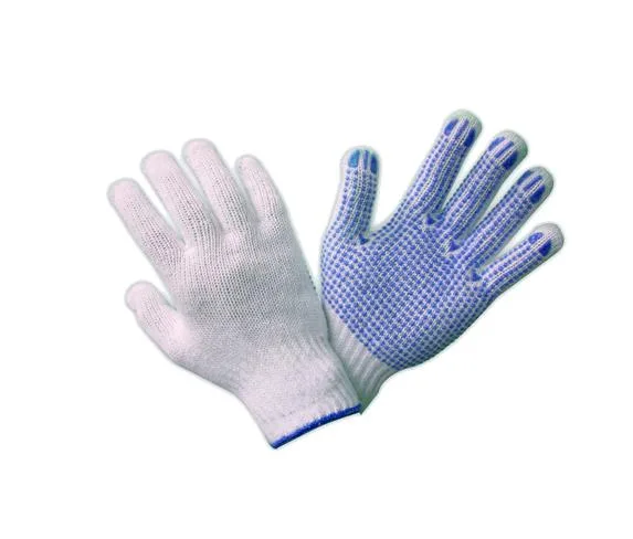 Guantes de trabajo con puntos de PVC, marca genérica, modelo 452, ideales para manipulación segura de materiales, antideslizantes, cómodos, transpirables y resistentes