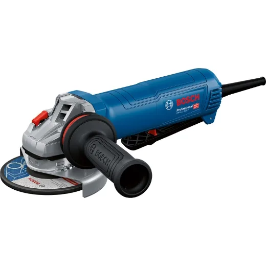 Bosch Professional amoladora angular con cable GWS 12-125 P 125 mm, 1200 W, con empuñadura auxiliar antivibración, caperuza de protección, llave de dos agujeros)