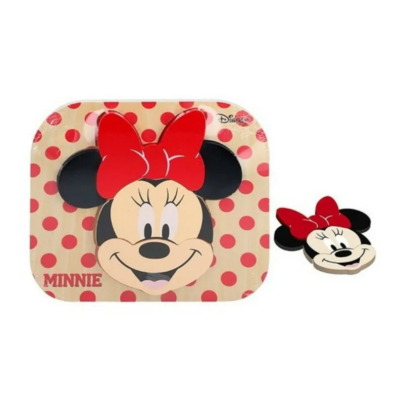 WOOMAX 48701 - Puzzle Infantil niños a Partir de 1 año Minnie Mouse Piezas Grandes/Puzzles Infantiles Incluye 6 Piezas/Juguetes educativos Disney/Puzzles para niños y niñ