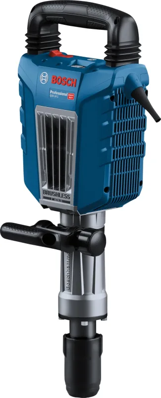 Bosch Professional martillo demoledor GSH 14 C (energía de impacto de 28 J, número de impactos de 1900 ipm, con cincel puntiagudo, empuñadura auxiliar, maletín de transporte)