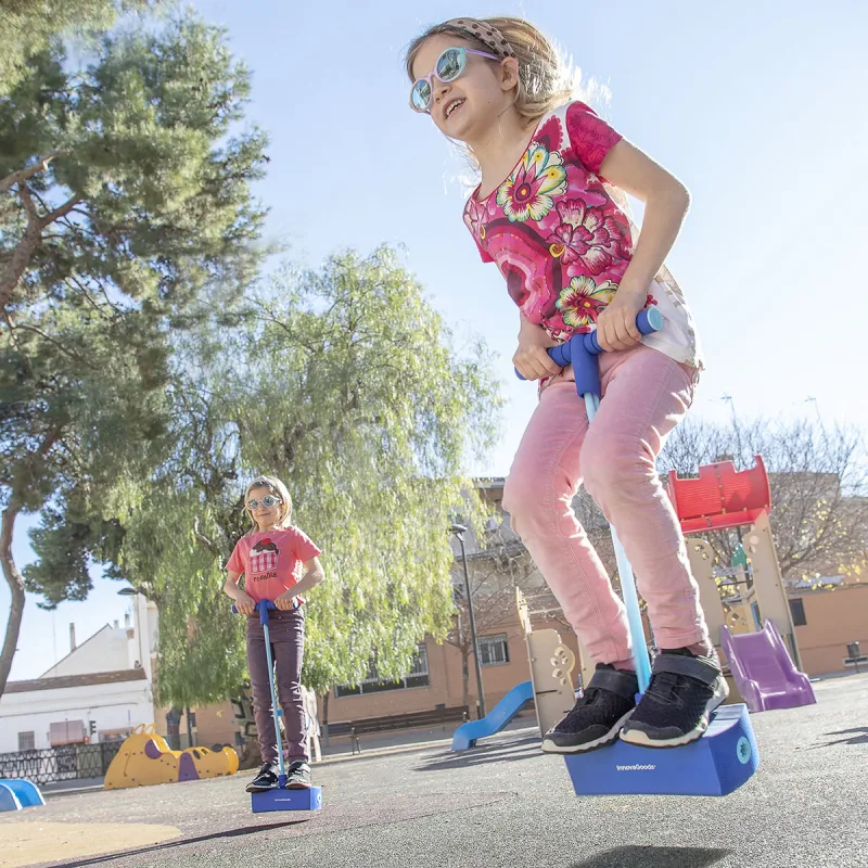 InnovaGoods Pogo saltarín de goma Funp, un divertido y saludable juego clásico, con función de pogo saltarín, diseño ergonómico y fácil de usar, ideal para niños y adultos.