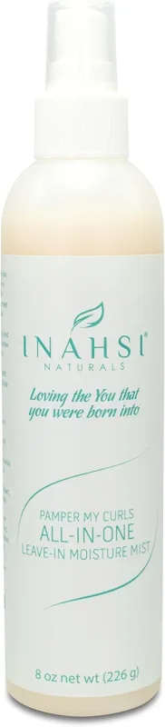 Inahsi Naturals Rizos todo en uno sin humo de humedad para cabello afrokinky, rizado o ondulado, natural, ligero, sin silicona 226 gr
