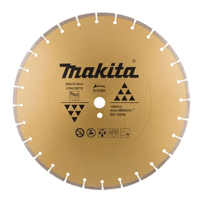 Makita D-57009 D-57009-Disco Diamante 400x25,4x7,5mm, Negro