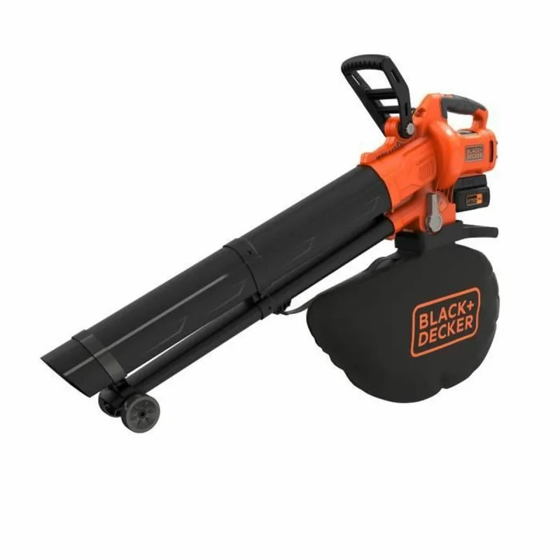 BLACK+DECKER Sopladora, aspiradora y trituradora de Hojas sin Cable de 36v, con Bolsa de recolección de 45L y batería de Litio de 2.5Ah, BCBLV3625L1-QW
