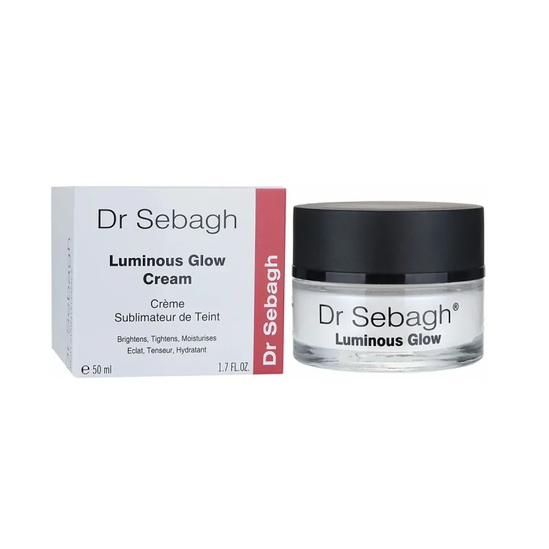 Crema iluminadora Dr. Sebagh Luminous Glow, hidratante y de brillo natural para rostro, 50 ml, para mujeres, ideal para realzar la belleza