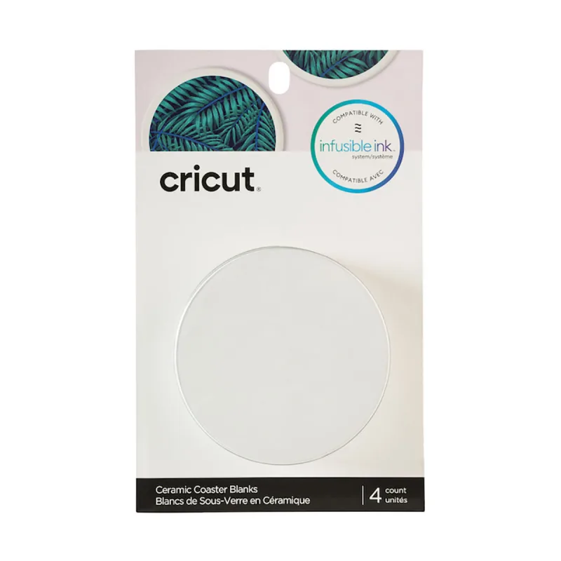 Cricut Posavasos Personalizables Cricut®, Cerámica Redondo (4 unidades)