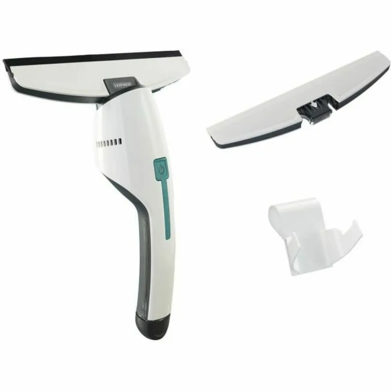 Leifheit Set Aspirador de ventanas Nemo con boquilla para baño, aspirador limpiacristales con soporte de pared, 45 min. de batería