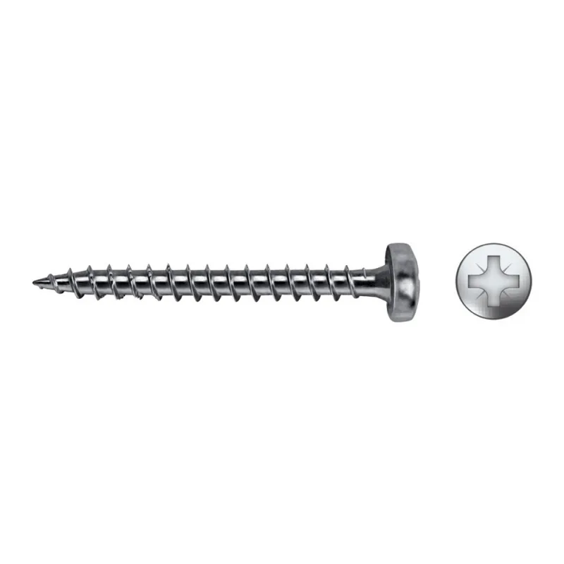 Celo 92515Vloxb - Tornillo para Madera Velox B Rosca Completa Cabeza Alomada Impronta Pz Diámetro 2,5X15 Mm, Cincado, 1000 Unidades