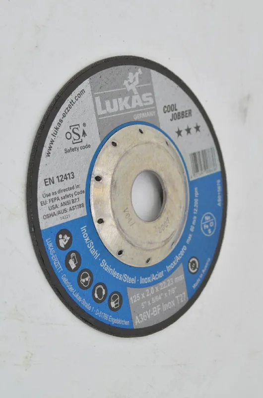 LUKAS Schruppscheibe T27 für Edelstahl 125x2 mm kröpft | für Winkelschleifer | A36V-BF