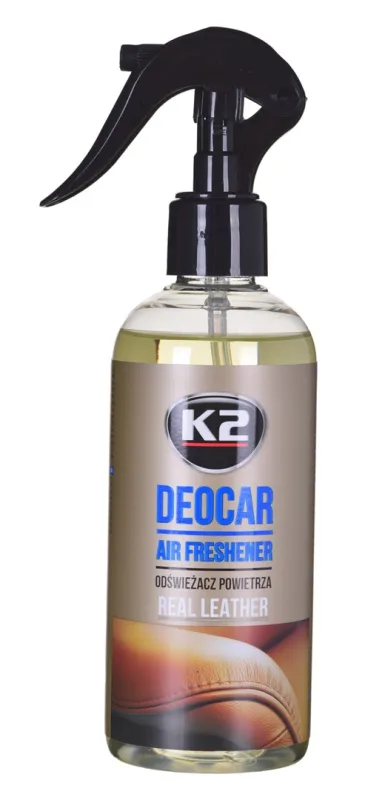 K2 CAYON Spray Ambientador - Eliminador de Olores - Spray Ambientador para Coche, Oficina y Hogar - Más de 700 Aplicaciones 250 ml (Cuero Auténtico)