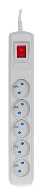 Activejet ACP-5GN 5M SZ base múltiple 5 salidas AC Interior Gris