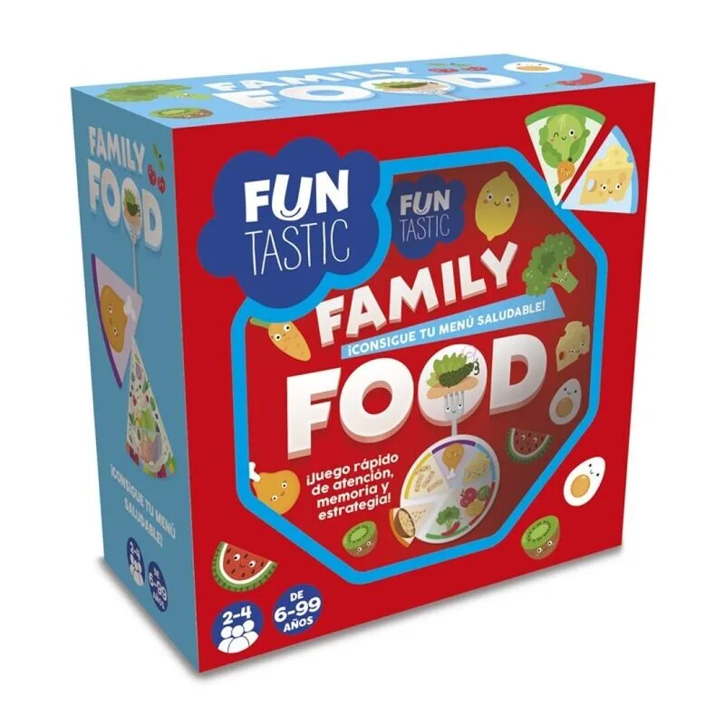 IMAGILAND Juego de Cartas Funtastic Family Food, Juego de Mesa Familiar, 2-5 Jugadores, 8-9 Años