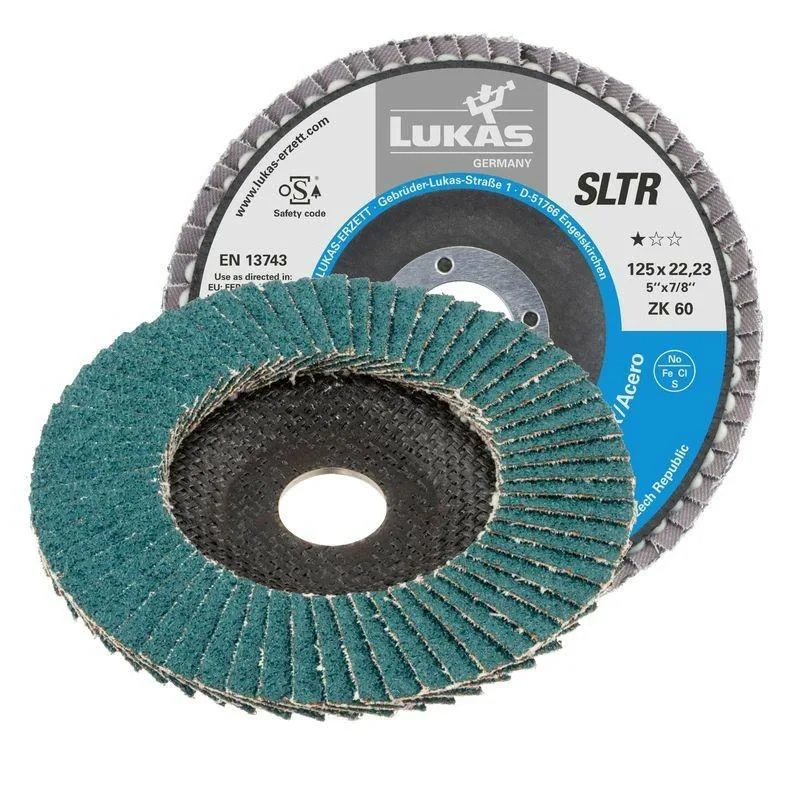 LUKAS SLTR - Disco abrasivo universal (diámetro 125 mm, grano 80, oblicuo