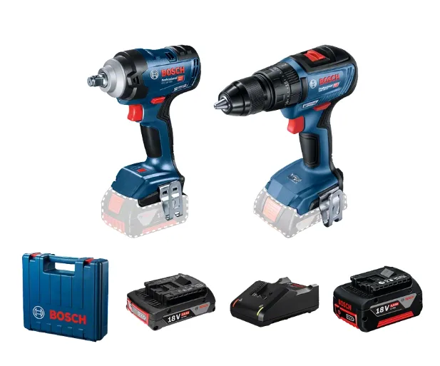 Bosch 0 601 9K0 003 - Kit Combinado Inalámbrico, taladro atornillador y percutor, alta potencia, batería de larga duración, ideal para trabajos profesionales y bricolaje