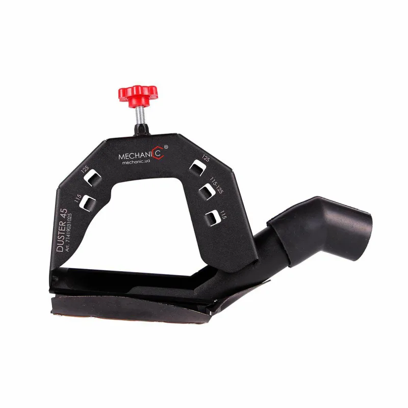 Accesorio de extracción de polvo Distar Duster 45 para amoladora angular 115-125 mm, montaje fácil, corte limpio, protección y visibilidad mejorada
