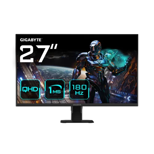 GIGABYTE G27Q 27" Monitor de Juego QHD - 2560 x 1440, 144Hz, 1ms, 350 CD/m², FreeSync Premium, Display HDR400, HDMI 2.0, Displayport 1.2