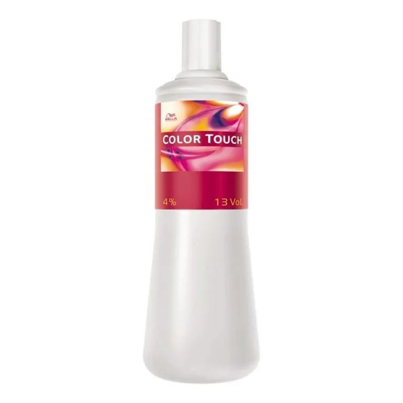 Tinte permanente emulsion 4% 13 vol wella color touch blanco negro 1 l 4% / 13 vol (1000 ml)