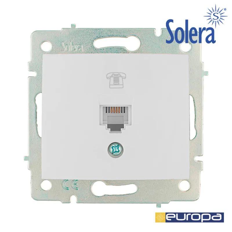 TOMA DE TELEFONO RJ11 DE EMPOTRAR 83X81MM S.EUROPA SOLERA