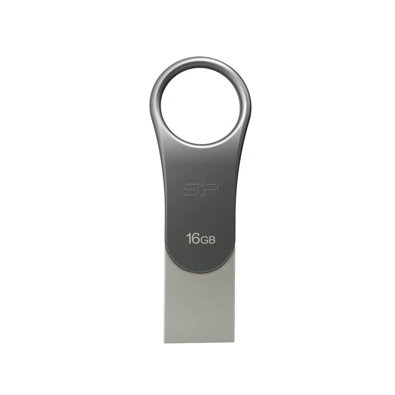 Silicon Power Mobile C80 unidad flash USB 16 GB USB Type-A / USB Type-C 3.2 Gen 1 (3.1 Gen 1) Titanio