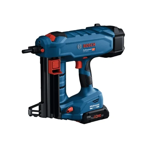 Bosch Professional 18V Clavadora Hormigón GNB 18V-40 (2x baterías ProCORE 4.0Ah, cargador GAL 18V-40, pasador, gancho, punta estándar, imán, XL-BOXX)