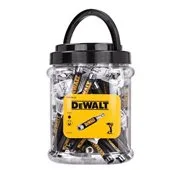 Soporte magnético DeWalt con funda guía, adaptador para taladros y atornilladores, facilita perforaciones precisas, diseño compacto, mejora la estabilidad y control.