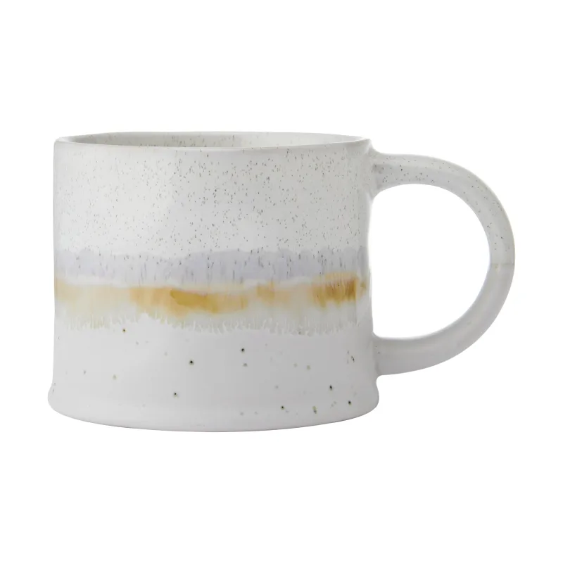 Mikasa white reactive glaze stoneware mug, cup for tea and coffee, 450ml