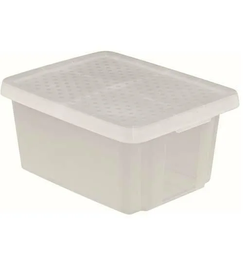 Curver, Caja para Ropa y Textil del Hogar 45L., con Tapa, Color Cristal (196065)