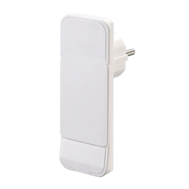 Fenoplastica 120B - Clavija plana, macho, bipolar, 16A, 250V, Tipo CEE 7/7, toma de tierra lateral, blanco.