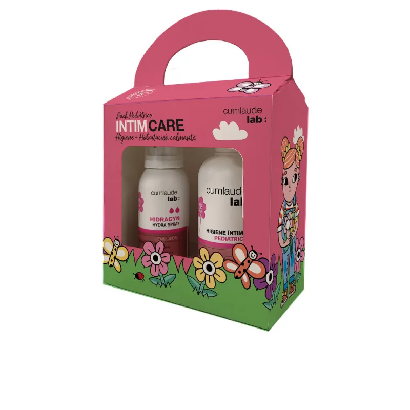 Cumlaude Lab - Pack Pediatrics, Higiene Íntima 250 ml, Jabón Dermoprotector con Efecto Anti-Rascado e Hydra Spray Pediatrics 75 ml, Bruma Íntima Hidratante, Apto para Niñas