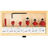 YATO, modelo YT-68000, Fresas de Carburo para Madera, 6 Piezas, vástago de 6mm, ideal para trabajos de carpintería, herramienta profesional de alta calidad.